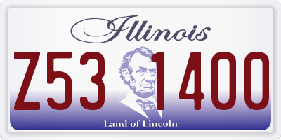 IL license plate Z531400