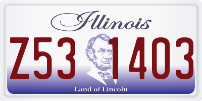 IL license plate Z531403