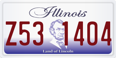 IL license plate Z531404