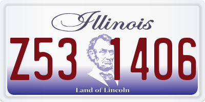 IL license plate Z531406