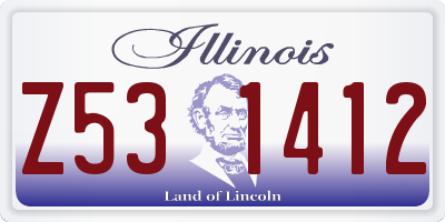 IL license plate Z531412