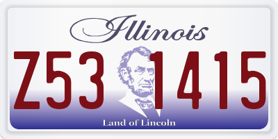 IL license plate Z531415