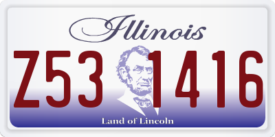IL license plate Z531416