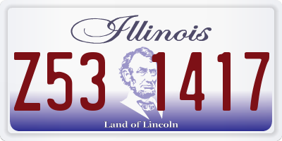 IL license plate Z531417