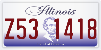 IL license plate Z531418
