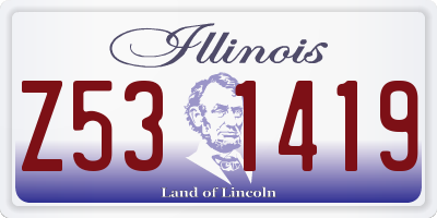 IL license plate Z531419