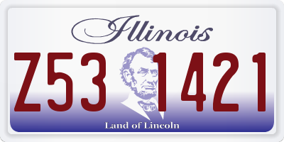 IL license plate Z531421