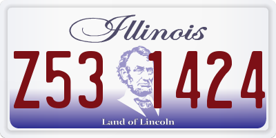 IL license plate Z531424