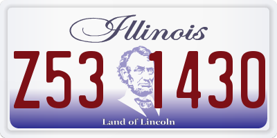 IL license plate Z531430