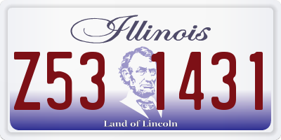 IL license plate Z531431