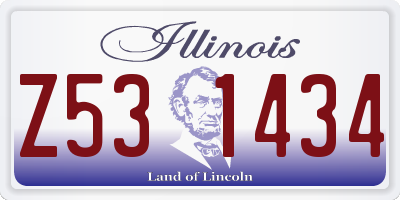 IL license plate Z531434