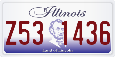 IL license plate Z531436