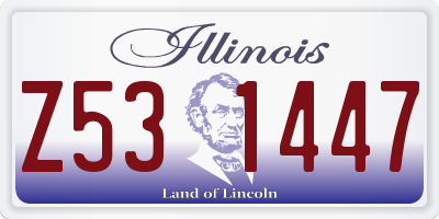 IL license plate Z531447