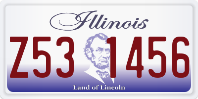 IL license plate Z531456