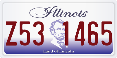 IL license plate Z531465