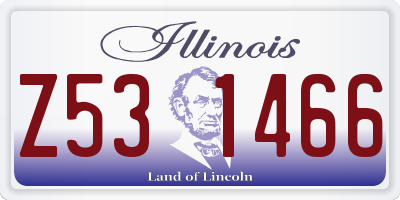 IL license plate Z531466