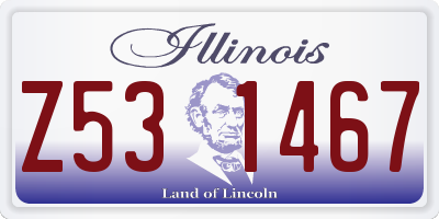 IL license plate Z531467
