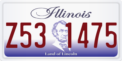 IL license plate Z531475