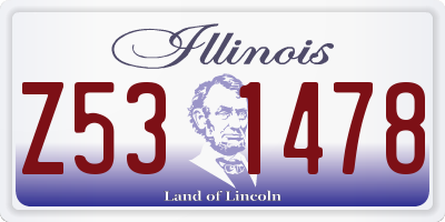 IL license plate Z531478