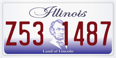 IL license plate Z531487