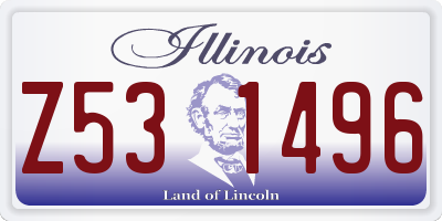 IL license plate Z531496