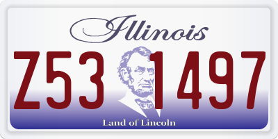 IL license plate Z531497