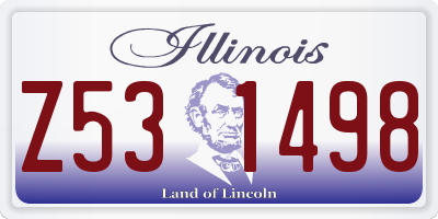 IL license plate Z531498