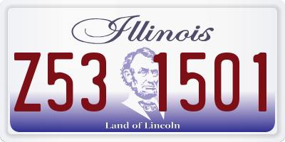IL license plate Z531501