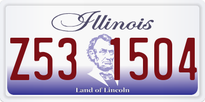 IL license plate Z531504