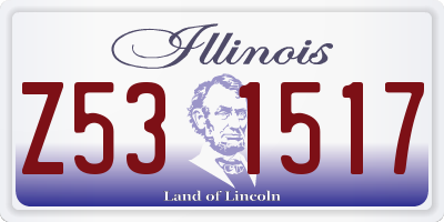 IL license plate Z531517
