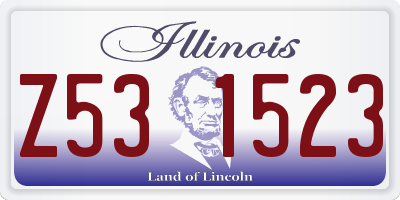 IL license plate Z531523
