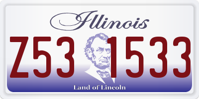 IL license plate Z531533