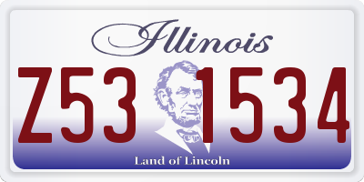IL license plate Z531534