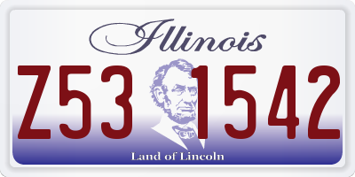 IL license plate Z531542