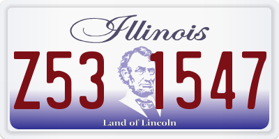 IL license plate Z531547