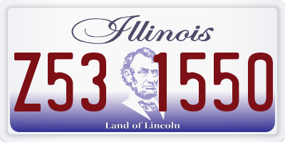 IL license plate Z531550