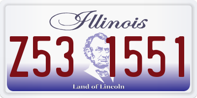 IL license plate Z531551