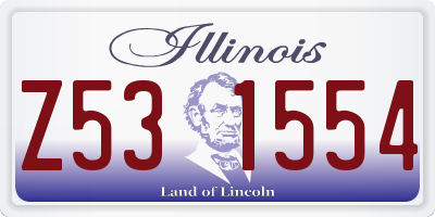 IL license plate Z531554