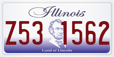 IL license plate Z531562