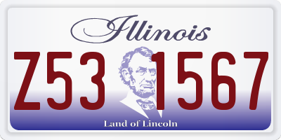 IL license plate Z531567