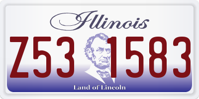 IL license plate Z531583