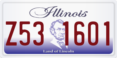 IL license plate Z531601