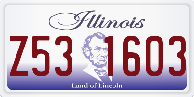 IL license plate Z531603