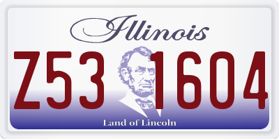 IL license plate Z531604