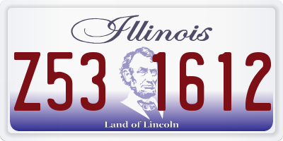 IL license plate Z531612