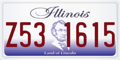 IL license plate Z531615
