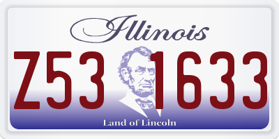 IL license plate Z531633