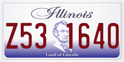 IL license plate Z531640