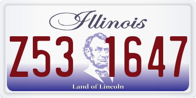 IL license plate Z531647