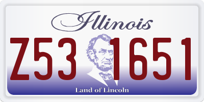 IL license plate Z531651